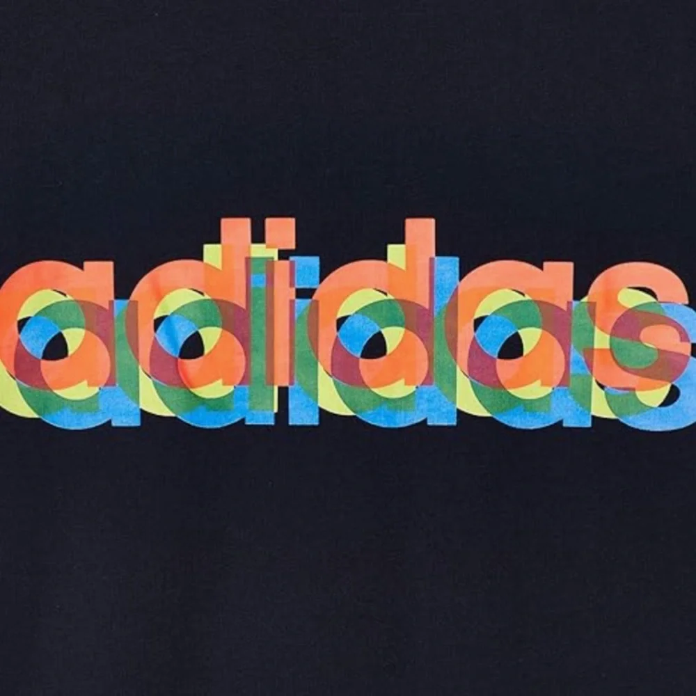 Adidas Amplifiers Tee with Multicolored Logo